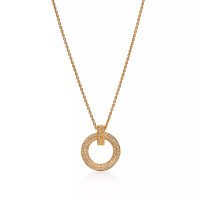 Tiffany T T1 Circle pendant, yellow gold, diamonds Tiffany T T1 Circle pendant, yellow gold, diamonds