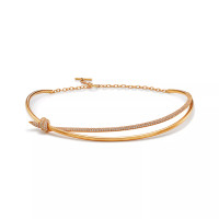 Tiffany Knot Double Row necklace, yellow gold, diamonds Tiffany Knot Double Row necklace, yellow gold, diamonds