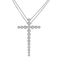 Cross STAURINO FRATELLI Next Classic, white gold, diamonds Cross STAURINO FRATELLI Next Classic, white gold, diamonds