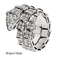 Bvlgari Serpenti Viper ring, white gold, diamonds Bvlgari Serpenti Viper ring, white gold, diamonds