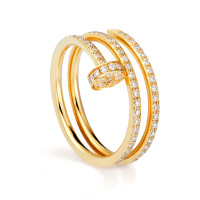 Cartier Juste un Clou ring, yellow gold, diamonds
