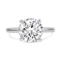 Ring, white gold, laboratory diamond 4.02ct