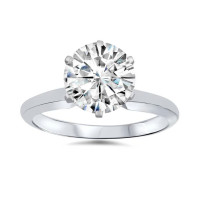 Ring, white gold, laboratory diamond 3.1ct