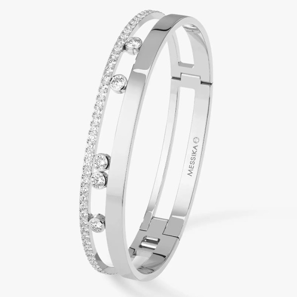 Messika BANGLE MOVE ROMANE GM bracelet, white gold, diamonds Messika BANGLE MOVE ROMANE GM bracelet, white gold, diamonds